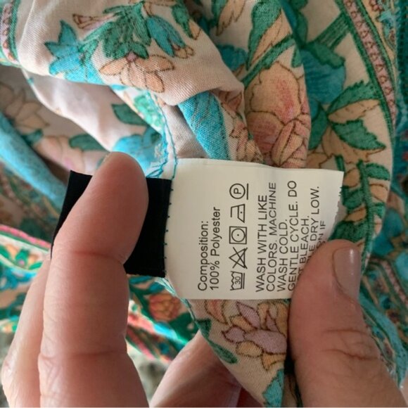 Women’s SHEIN  Medium Floral Vneck Summer Short‎ Sleeve Fit Flare Short Dress - Picture 5 of 6